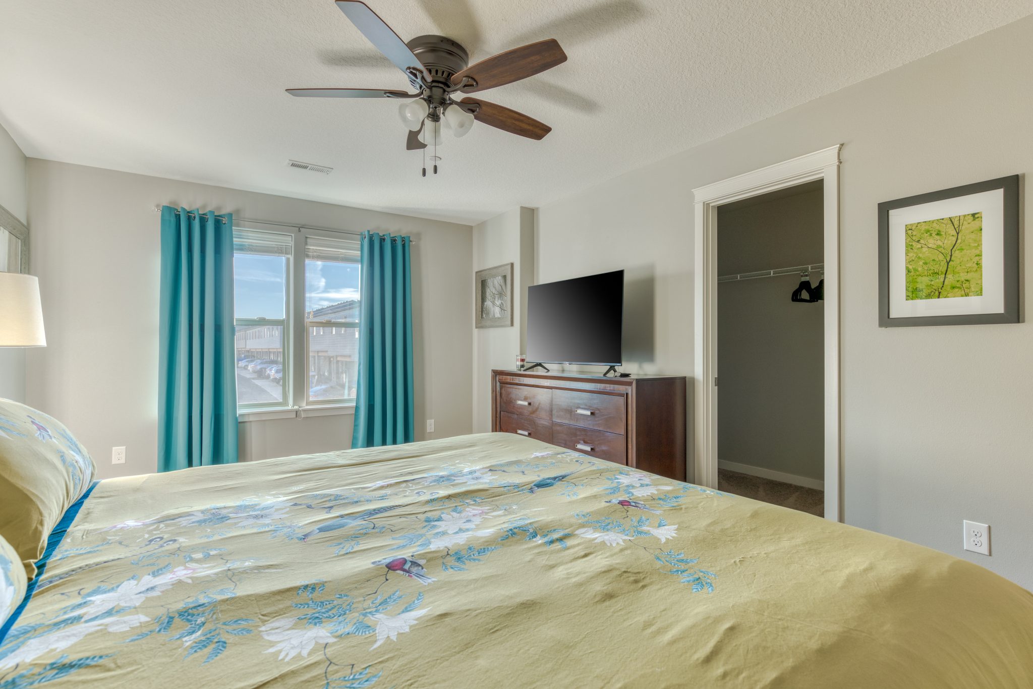 55" TV in the master bedroom.